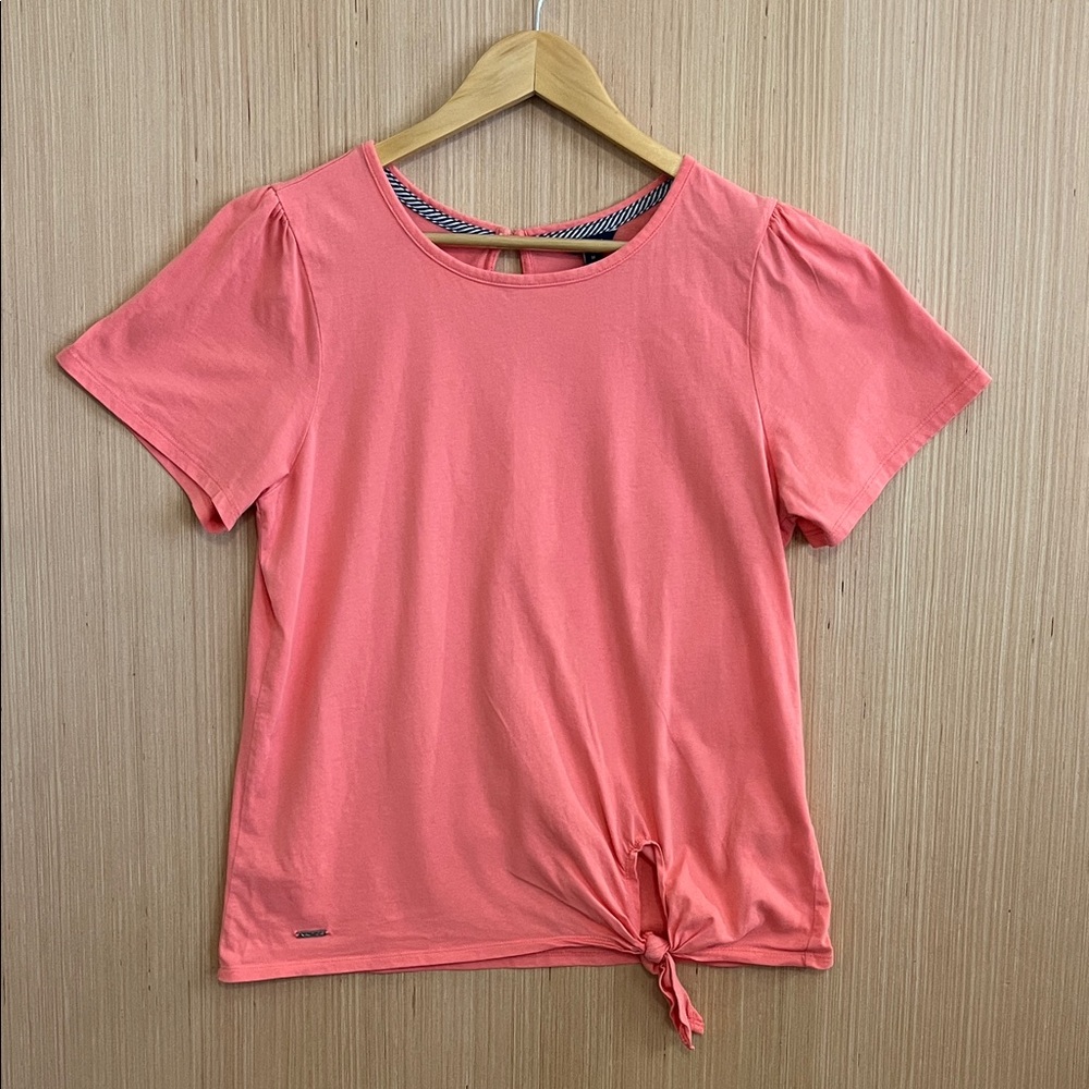 Nautica women’s top with front tie size medium pink